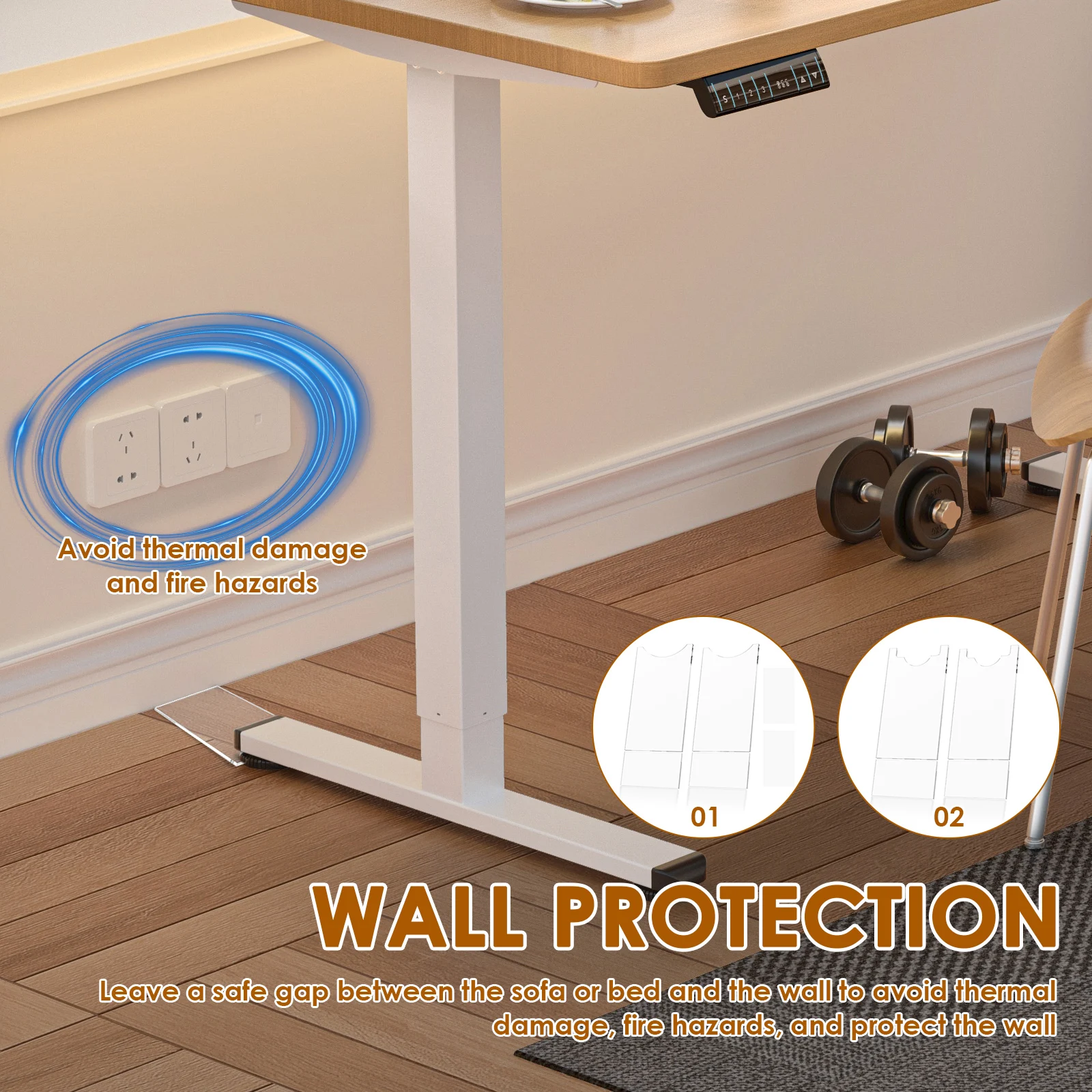 6/4 Pcs Transparent Couch Spacer 5mm Thick Acrylic Universal Wall Spacer Functional Nonslip Beds Stoppers for Protects Walls