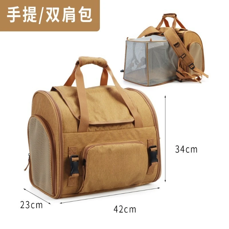 Ostracod Pet Out Portable Double Shoulder Takeout Cat Breathable Folding Carry Large Capacity School Bag Cat Bag