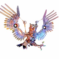 3D Puzzles Gyrfalcon Metal Model Kit DIY Assembly Steampunk Animal Falcorusticolus 1800+PCS Educational Building Toy
