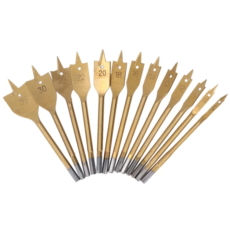 13pcs-woodworking-flat-bit-high-carbon-steel-1-4in-hex-shank-spade-drill-bit-set-hole-cutter