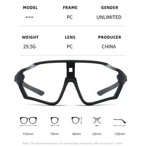 Omekol marks New Photochromatic Cycling Sun Glasses of Men's Sports Outdoors Mountain Bike Bike MTB Baseball Glasses 6 Main Sales Running Glasses - №1