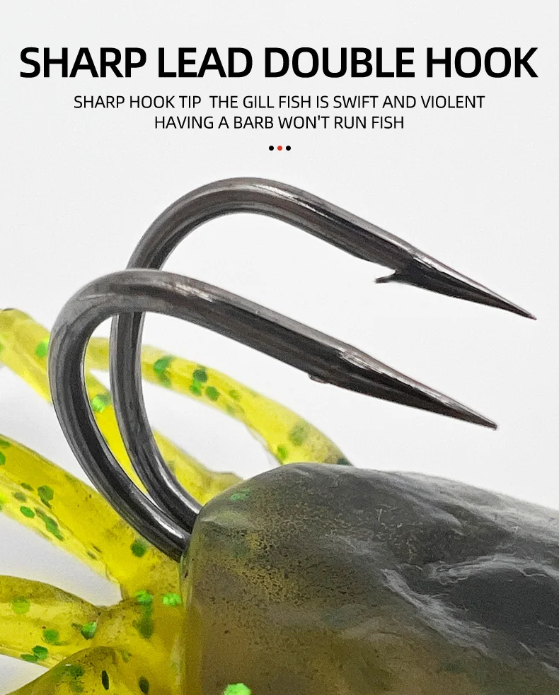 ShareShark 5 Stück/Box 3D-Simulations-Gummi-Krabben Weiche Angelköder mit Doppelhaken Meeresfischerei-Köder Falle Angelzubehör – Detail 4