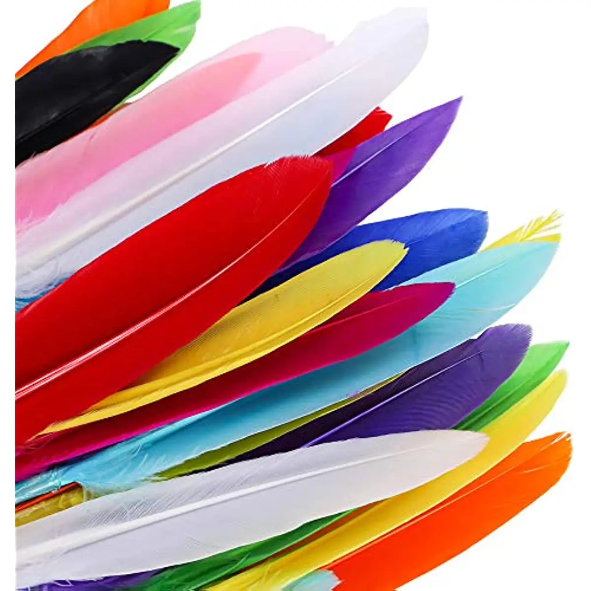 Colorful Natural Goose Feather 4-6 Inch /10-15 Cm 50/100Pcs DIY Carnival Feathers For Costume Headress Mask Crafts Home Plumas