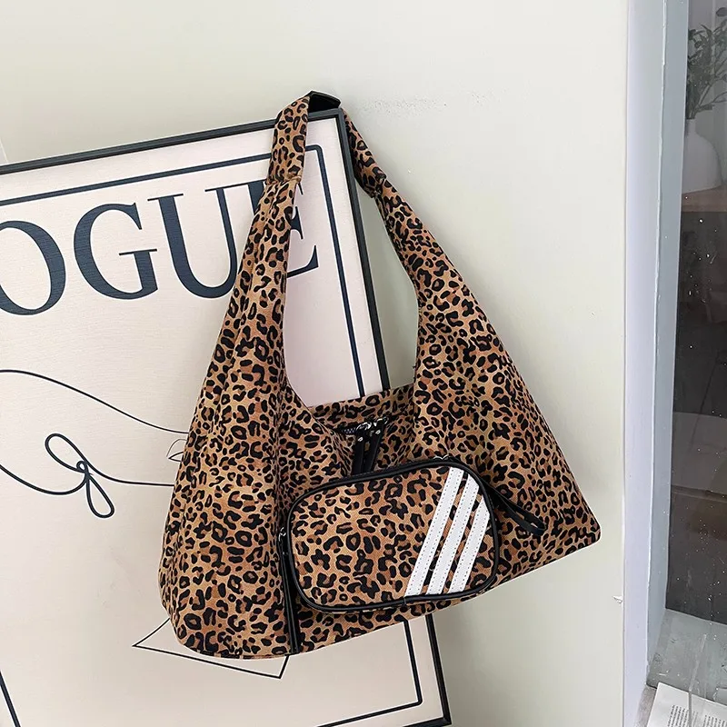 

Fashion women's nylon leopard print new trendy tote bag shoulder bag сумка sac à main femme 가방 bags for woman ita bag
