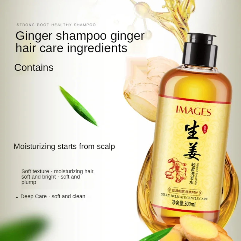 Gingseng Ginger Shampoo Polygonum Multiflorum Tea Seed Saponins Refreshing Oil Control Hair Growth Shampoo Dandruff Hair Care