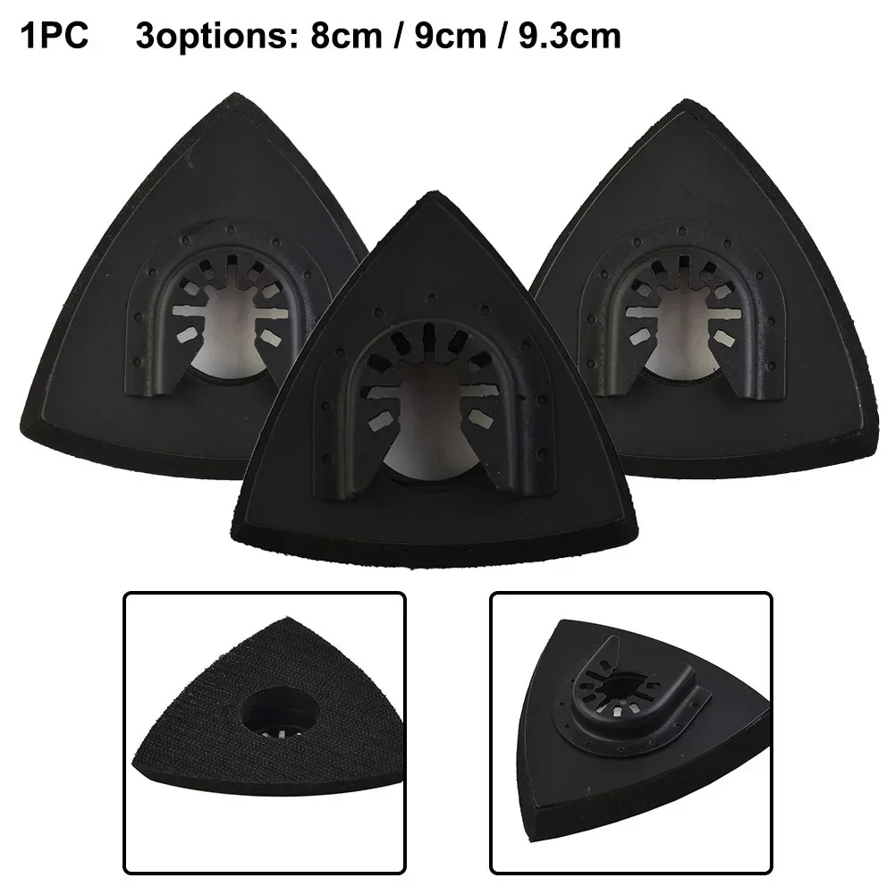 Tampone abrasivo per utensile oscillante triangolare Sgancio rapido 82 mm Adatta multiutensile Triangolare 80 mm/90 mm/93 mm Tampone PU aggiornato Nero