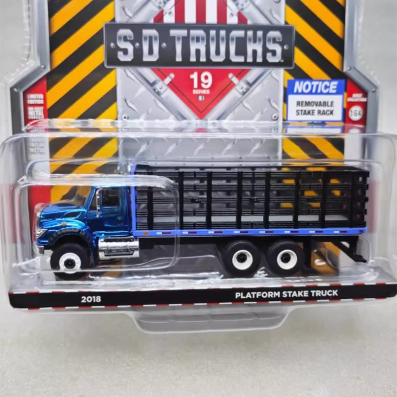 Greenlight schaal 1:64 2018 vrachtwagenvernis en galvaniseren blauwe legering simulatiemodel statische collectie souvenircadeau