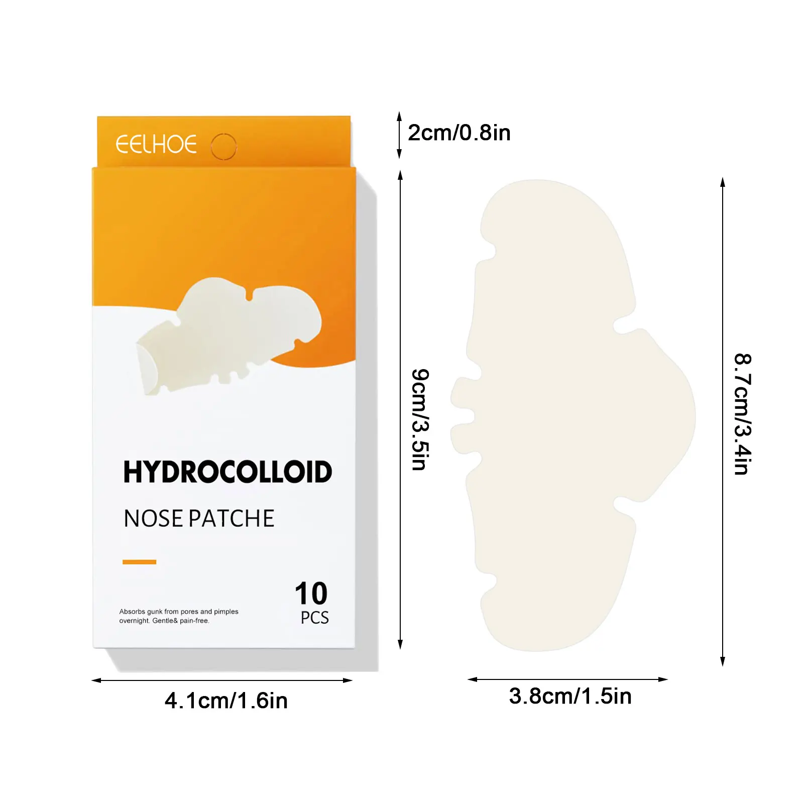 Hydrocolloid Pore Patch Nose Patch Cleans Pores To Remove Blackheads And Ac-ne Patches For Nose Pores Pimples Zits And Oil