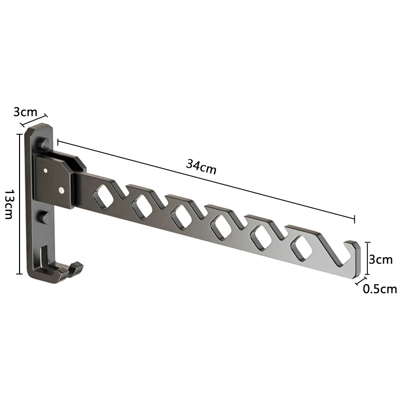 Naścienny wieszak na ubrania bez dziurkowania Składane wieszaki do suszenia Składany wielofunkcyjny wieszak do suszenia ubrań Łazienka Oszczędność