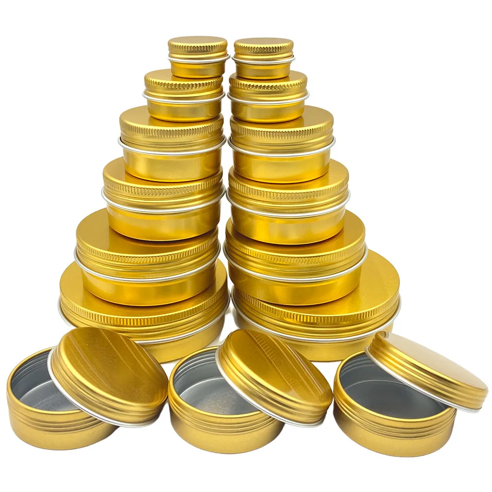10/50/100pcs 10g Aluminum Tin Jar For Cream Balm Nail Candle Cosmetic Container Refillable Bottles Tea Cans Mini Metal Box
