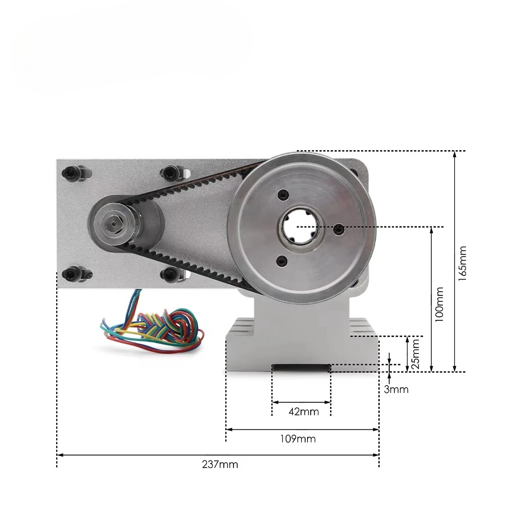

G-Penny 4-я ось 3/4кула 130 мм NEMA34 4,5A Делительная головка Ось вращения Ось WD100 Комплект задней бабки