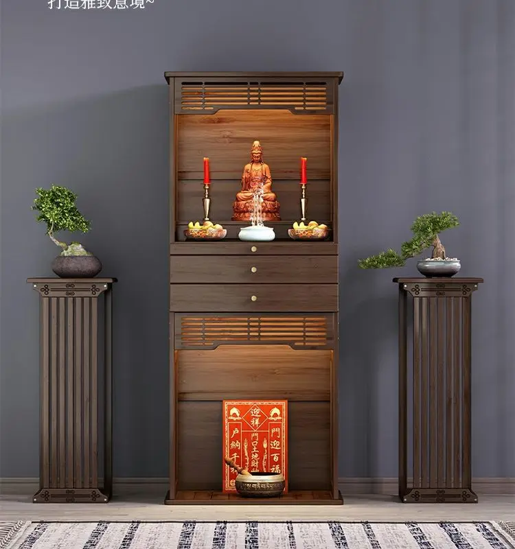 LMM household non-solid wood Guanyin Buddha statue seat table God of Wealth Bodhisattva cabinet