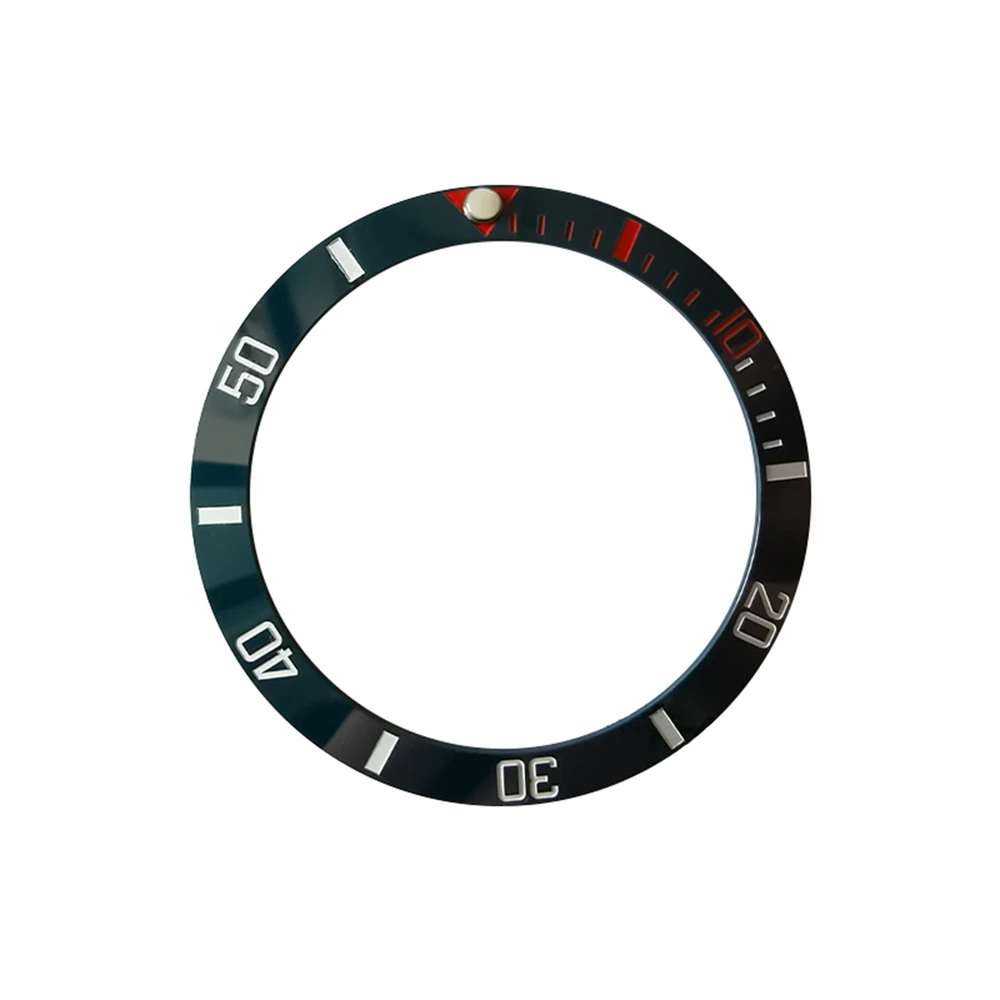 38มม./30.6มม. ฝาเซรามิกจำนวนแหวนดัชนีวงแหวนรอบนอกสำหรับนาฬิกาดำน้ำอุปกรณ์ทดแทน