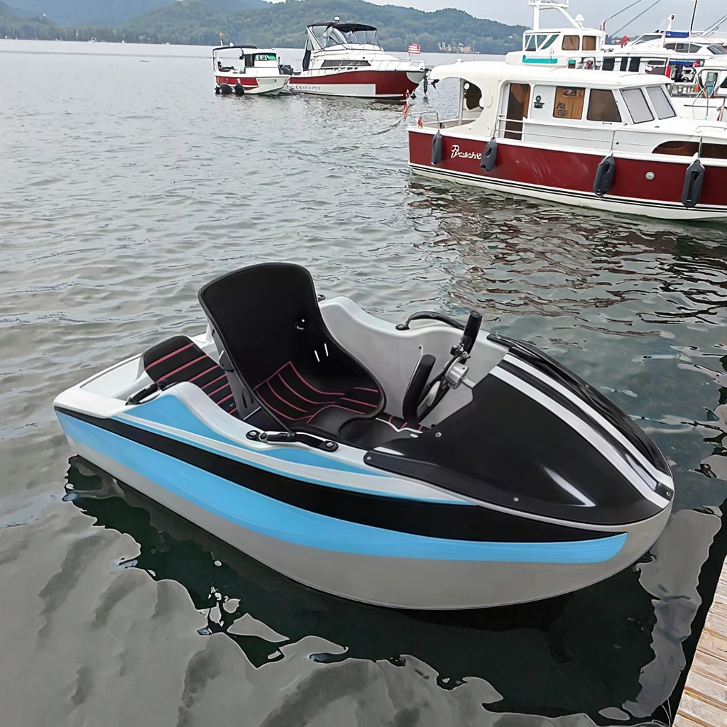 RUSHWAVE Mini Jet Ski Boat V1 18kw 55kw/h 55KMH Top Speed Personal Watercraft EPP Material Eco-friendly 1 Seat