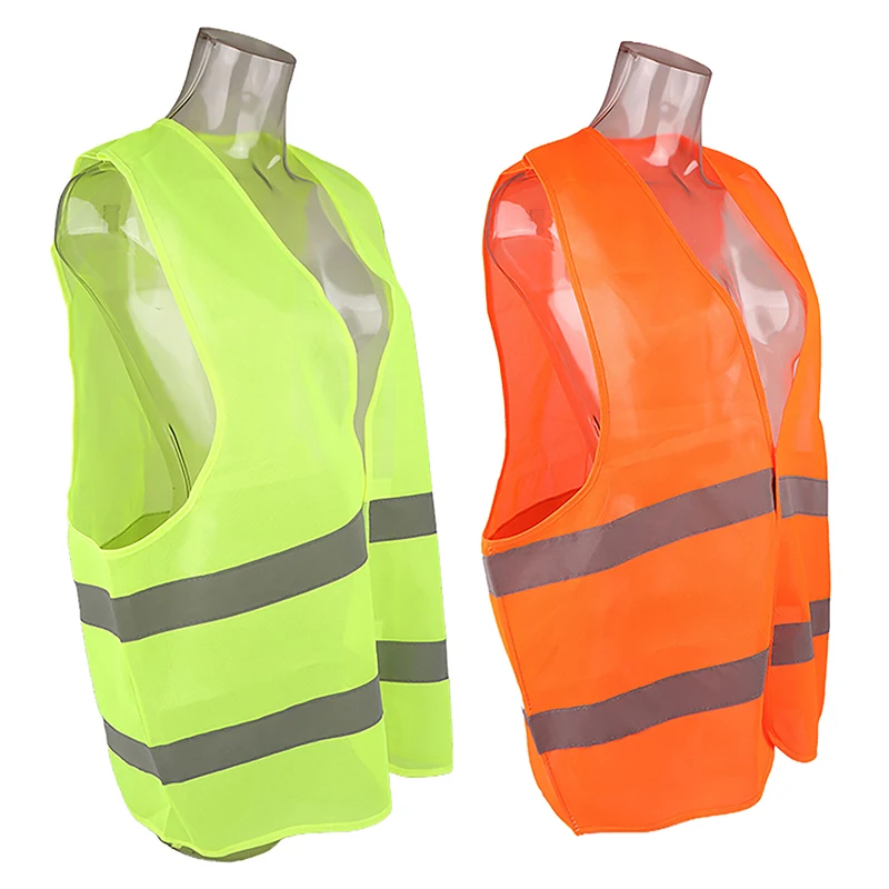 Gilet de sécurité réfléchissant 80 g – Gilet de travail en maille respirante haute visibilité pour la construction, les travailleurs routiers et les activités de plein air