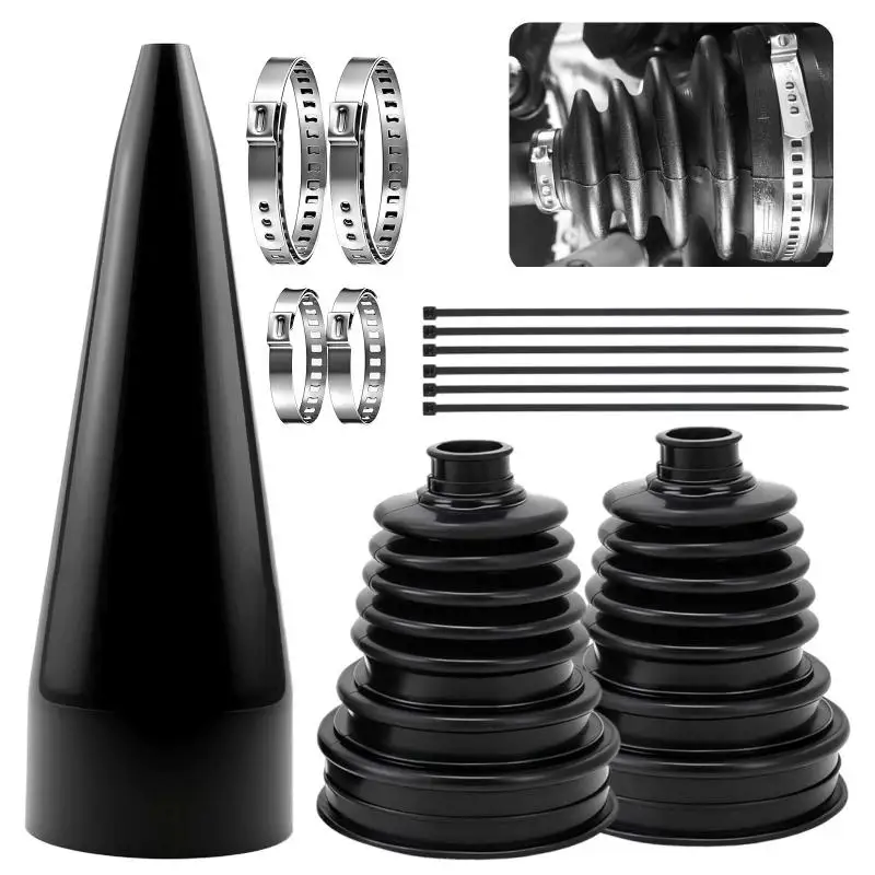 Universal Fit CV Joint Axle Boot Kit 2PCS Drive Shaft Dust Cover Repair Set with Expander Tool for Auto Repair Use