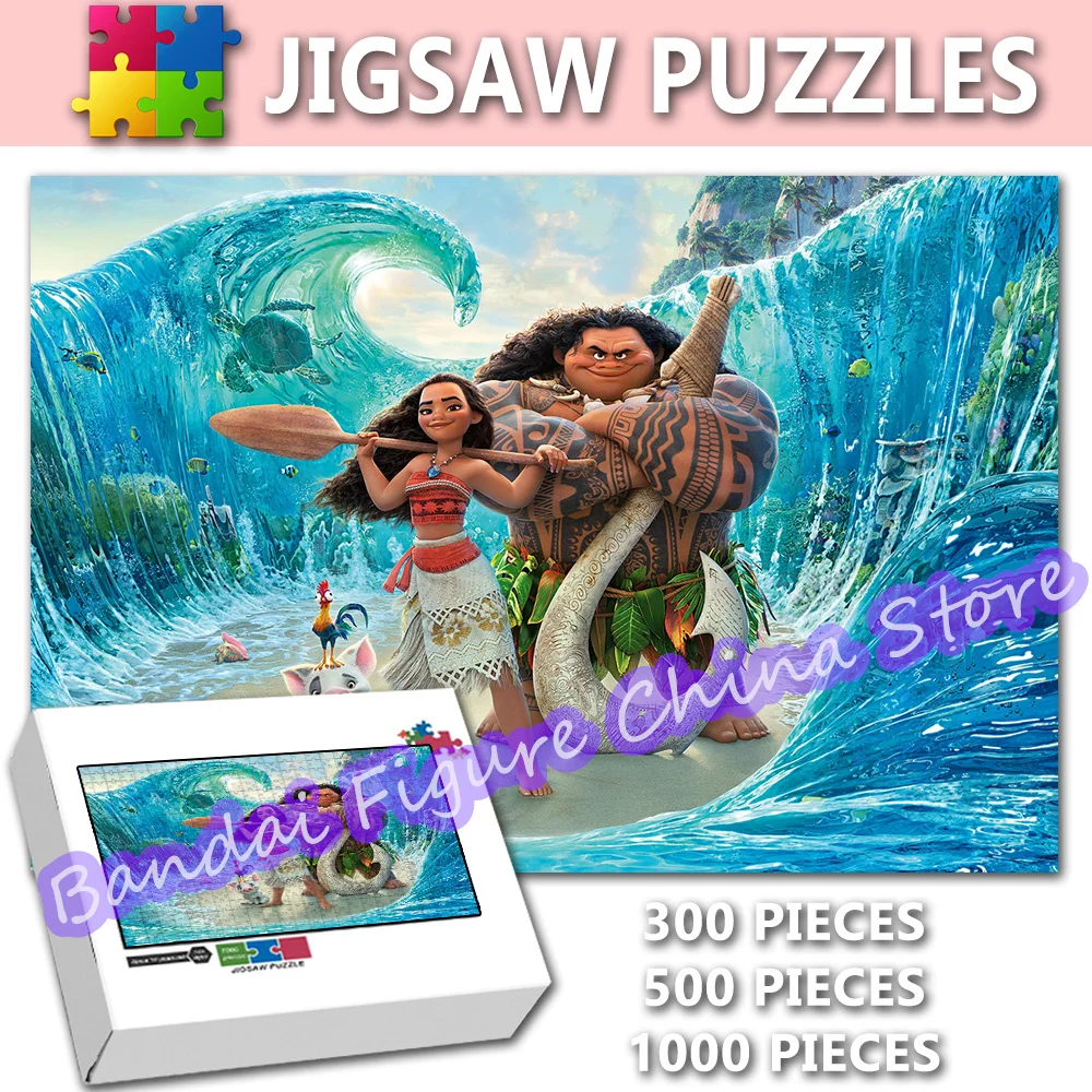 

Disney Princess Moana Decompress Educational Puzzle Ocean Adventure Anime Print Jigsaw Puzzle for Kids Game Toys Birthday Gifts