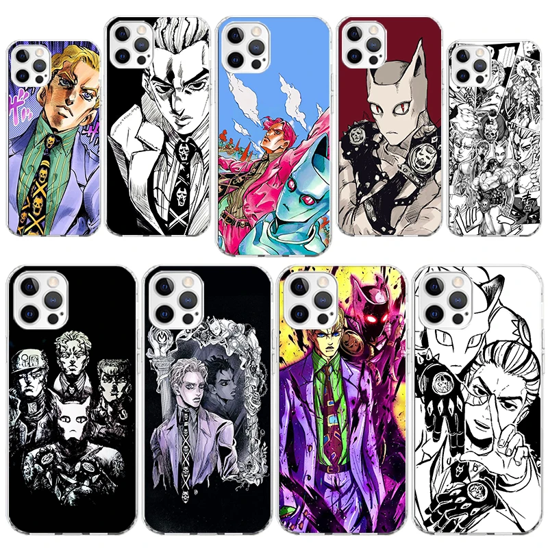Чехол для телефона JoJo Kira Yoshikage Killer Queen для iPhone 16 15 14 Plus 13 12 Mini 11 Pro Max X XS XR 7 8 + SE Apple Soft Sho