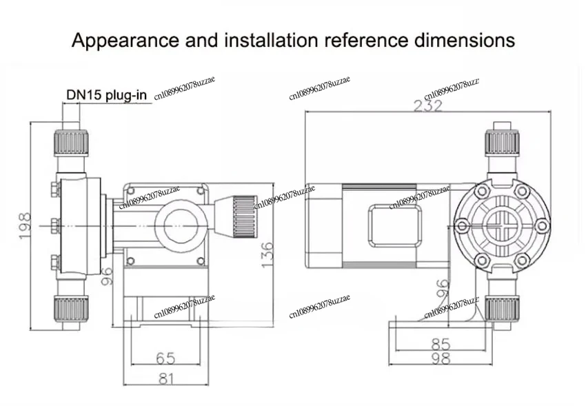 60L/H Mechanical Diaphragm Dosing Metering Pump Anti-Corrosion Acid Alkali Resistance Sewage Treatment Adjustable Electric