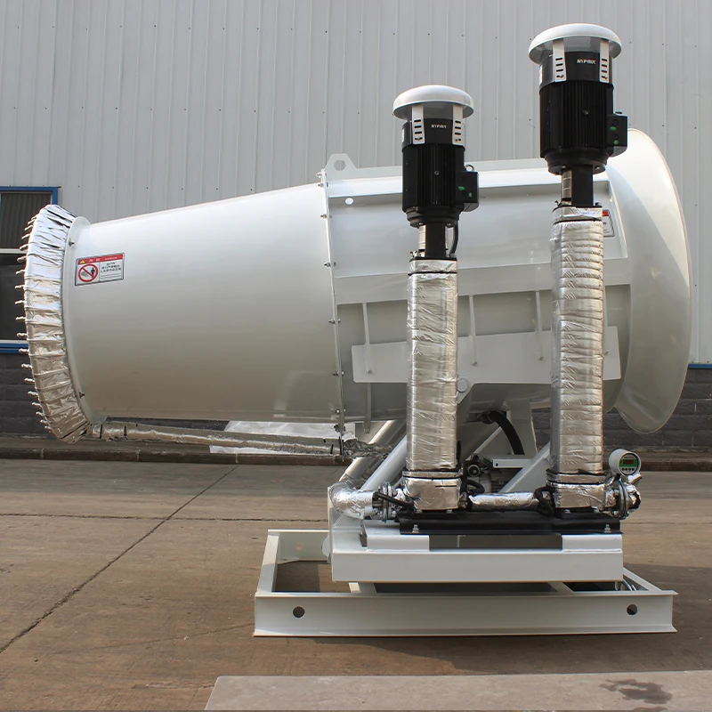 الرشاشات نظام الري الزراعي 120 متر ارتفاع ضغط المياه ضباب مدفع الغبار قمع آلة مدفع الضباب