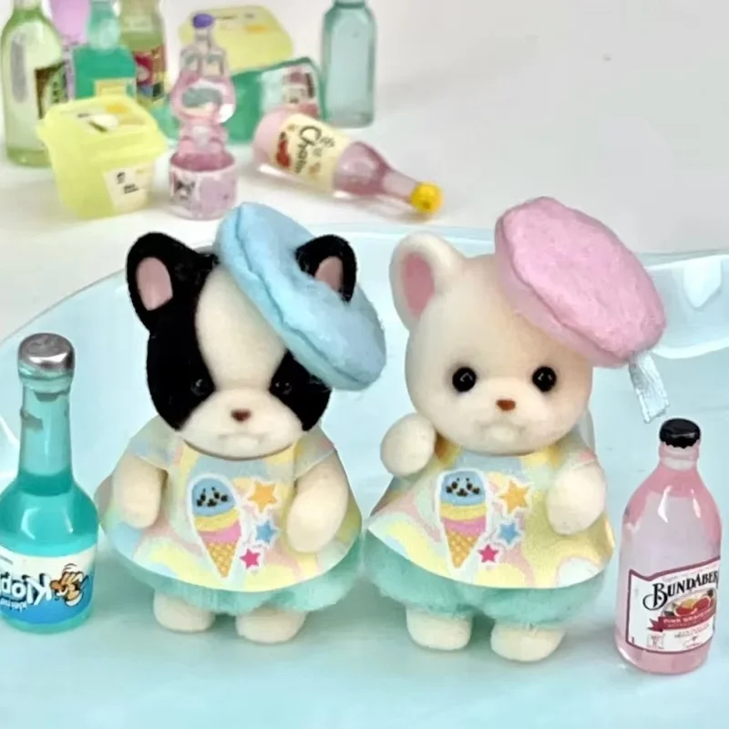 Sylvanian Anime Doll Figure Ice Cream Reward Blind Box Bag Forest World Kawaii Decoration Pendant Toys Ornament Birthday Gift