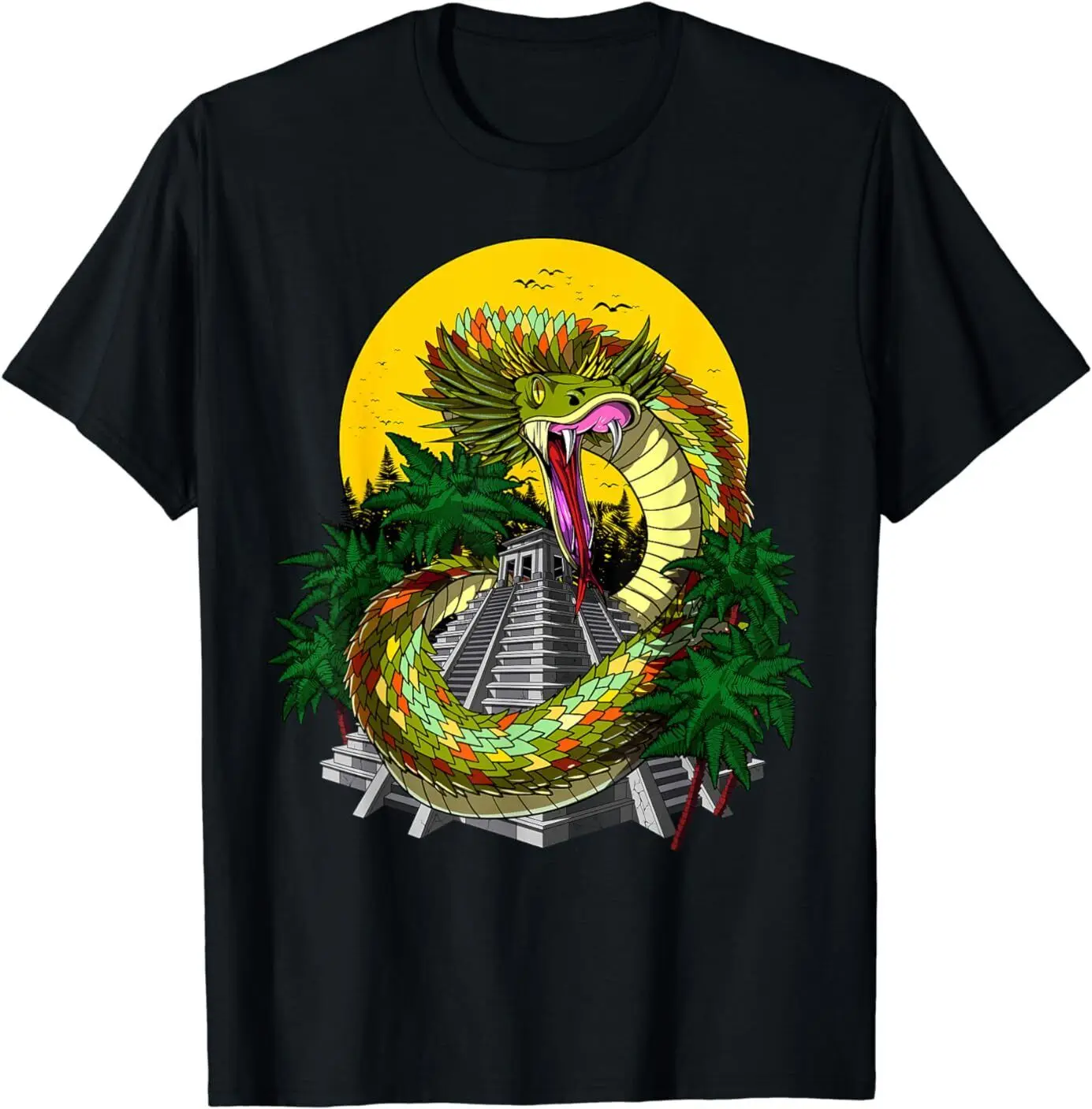 

NEW LIMITED Quetzalcoatl Aztec Mayan God Aztec Pyramid Best T-Shirt S-3XL