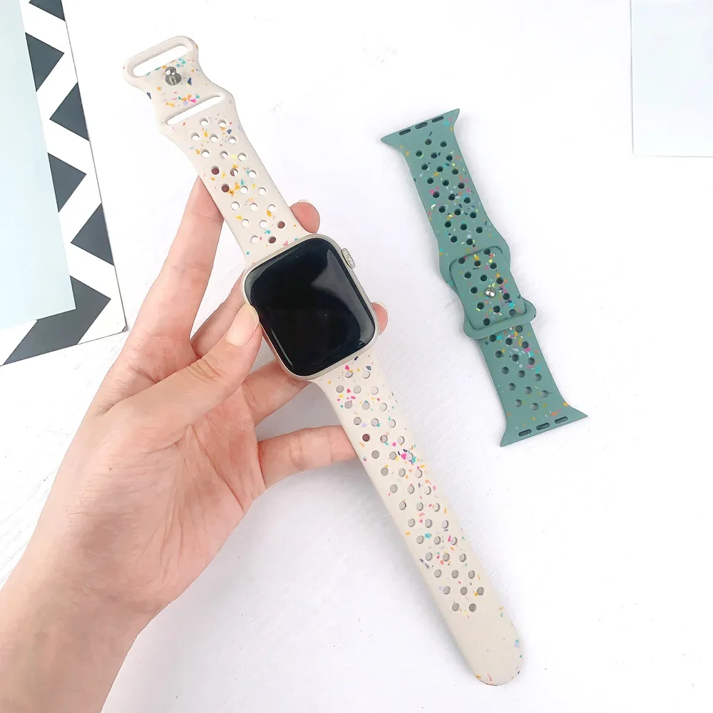 Silicone Strap for Apple Watch Band Ultra 2 49mm 42mm 45mm 44mm 41mm Transparent Jelly Bracelet IWatch Series 9 8 7 6 5 SE 4 3