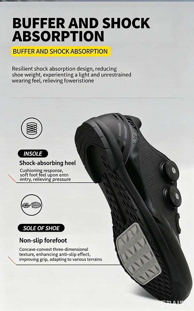Professionelle MTB Mountainbike-Schuhe für Herren, Atmungsaktive SPD-Rennradschuhe, Damen SPD-Klickschuhe für Radfahren – Detail 5