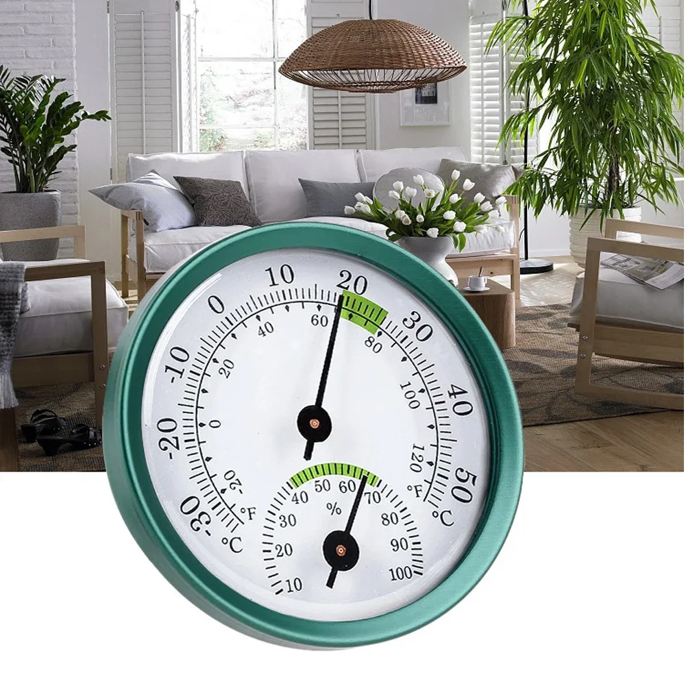 

2 In 1 Stainless Steel Thermometer Hygrometer Auto Measure Thermometer for Home Office Temperature Humidity Meter