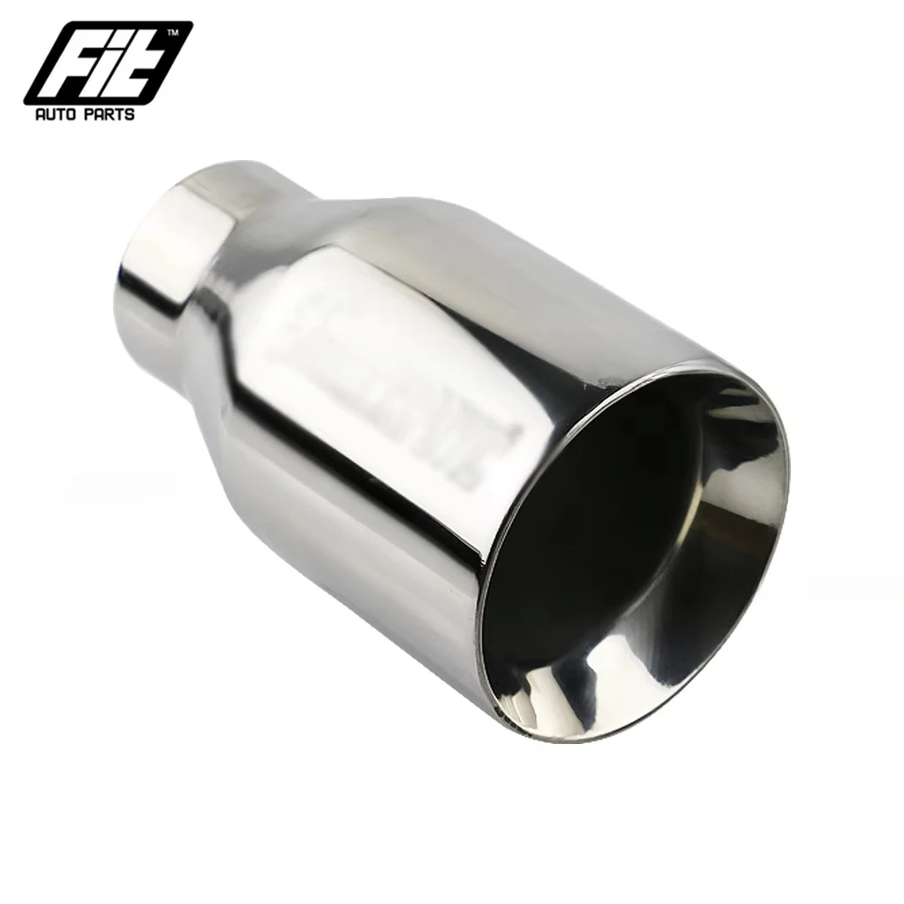 

Car Exhaust Pipe Modification Exhaust Tip 60mm IN 102mm OUT Auto Muffler Tailpipe Stainless Steel