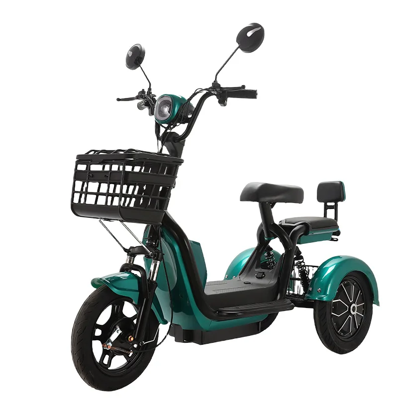 Wholesale High-Power 600W 60km Adult Three-Wheel Electric Tricycle Leisure Brushless Motor Smart Electronic Lithium Battery