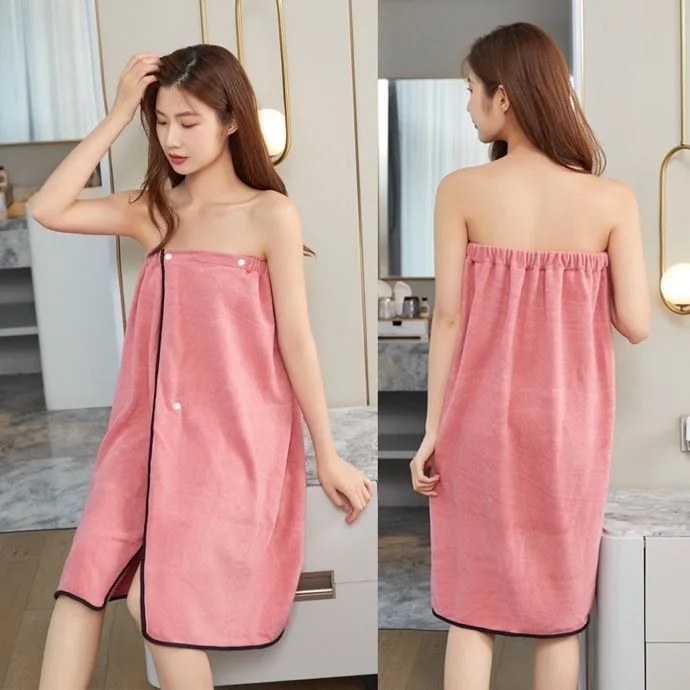 Bust-Free Bath Skirt for Beauty SalonsTherapy-Grade Wrap-Around Towel / Robe,Highly Absorbent Non-Linting Wearable & Extra-Thick
