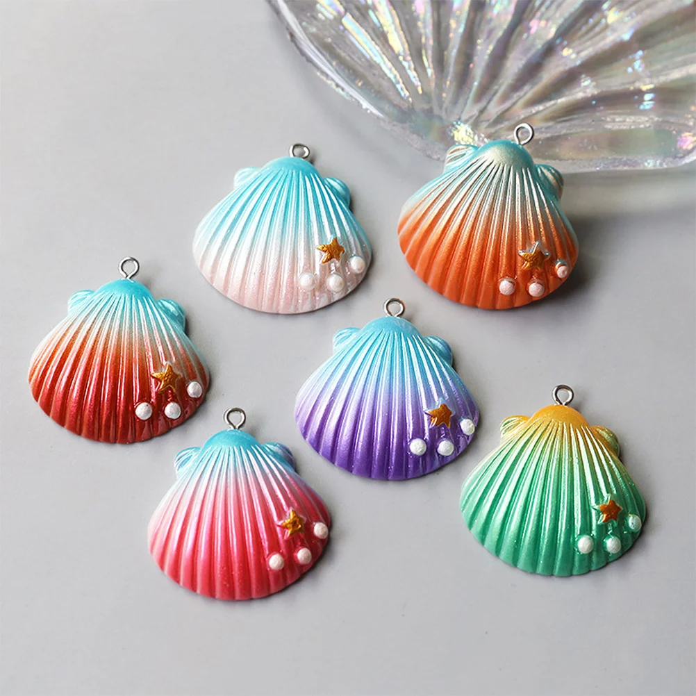 30Pcs Resin Shell Pendants DIY Jewelry Charms for Bracelet Necklace Earring Keychain Hanging Decorative Jewelry Supplies