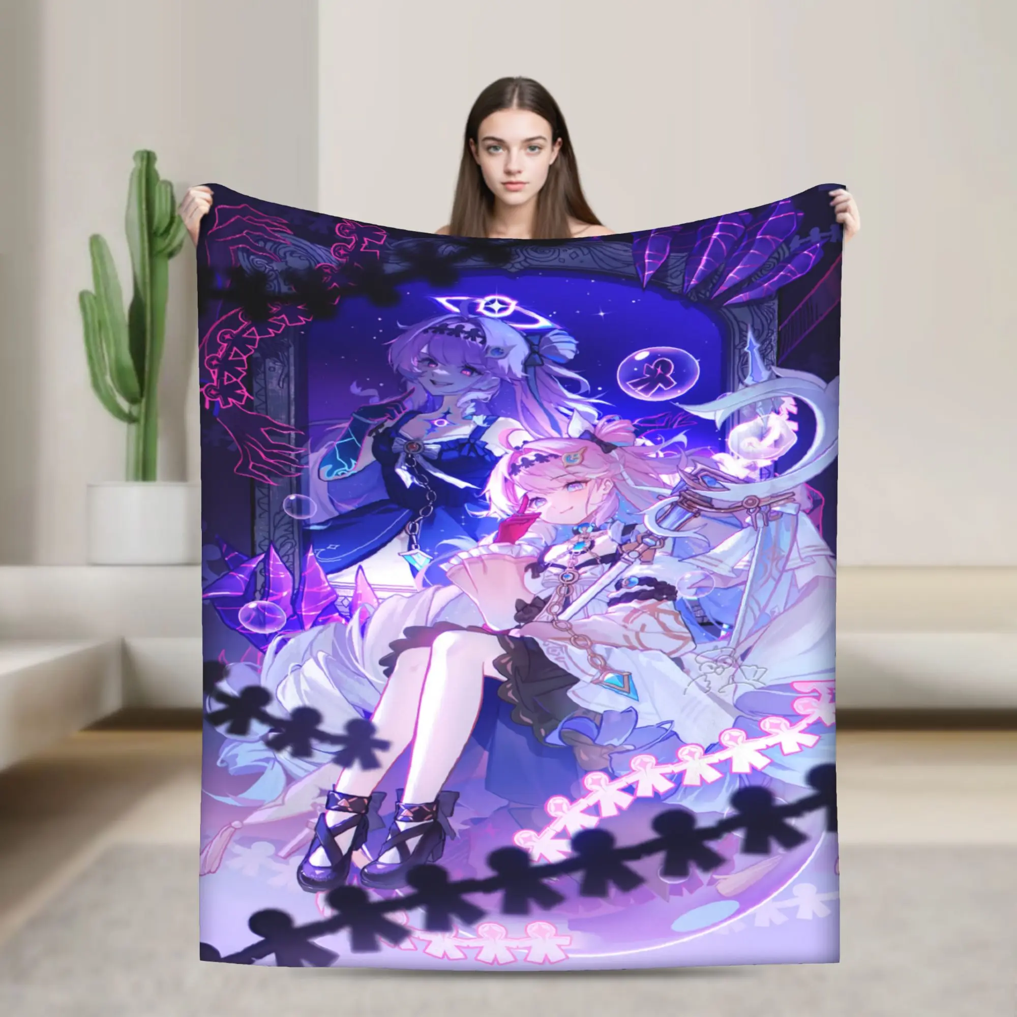 Wuthering Waves The Shorekeepe Stuff Blankets Ultra-Soft Flannel  Throw Blankets Comfortable Plush Thin Quilt