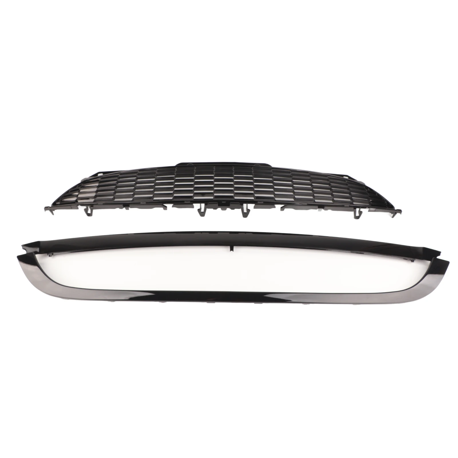 

Gloss Black Front Hood Molding Grille Surround Cover Trim Kits for Cooper R55 R56 R57 R58 R59 Standard Centre Bumper Grill