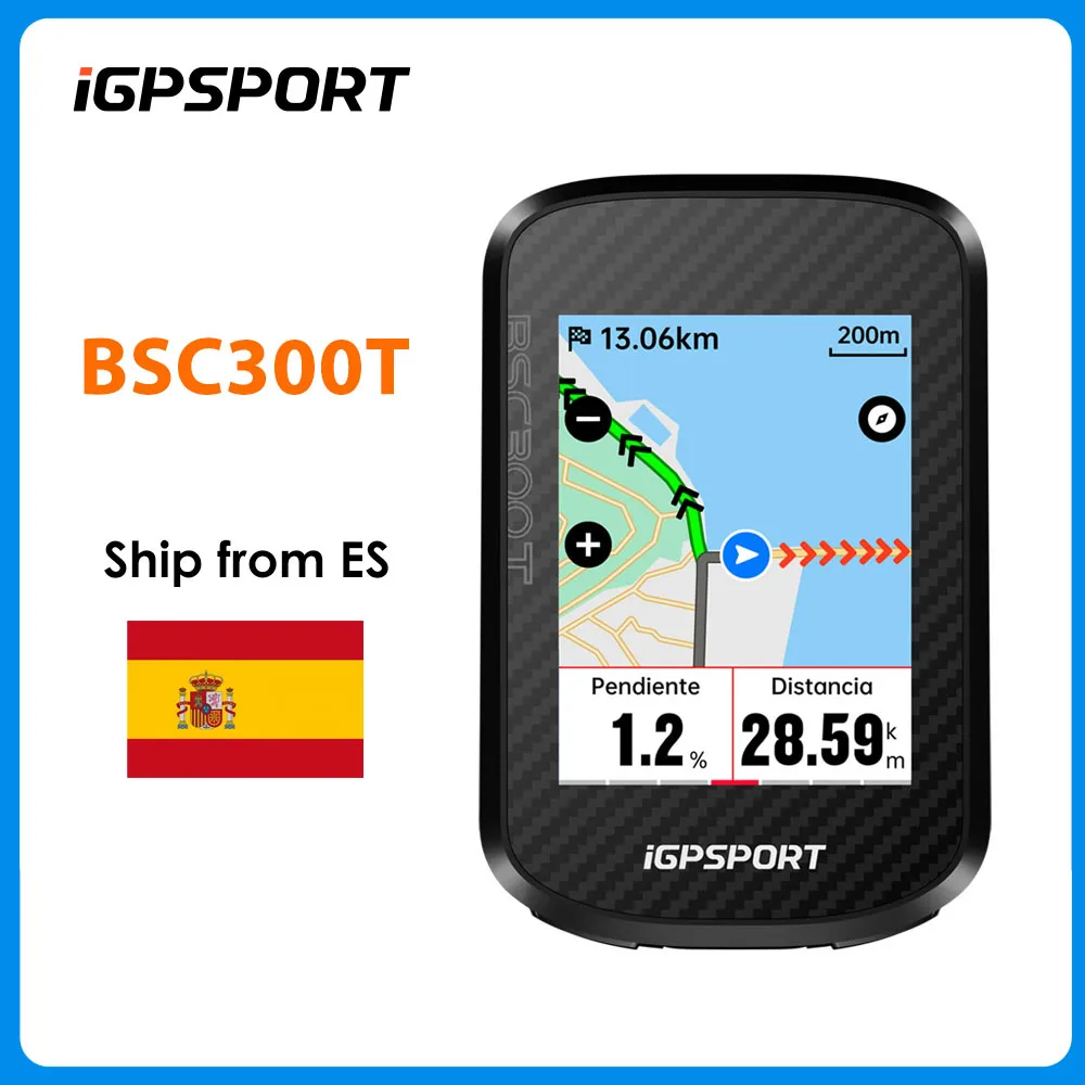 iGPSPORT BSC300T Ciclocomputador con Pantalla Táctil, 32G, Mapa Global a Color, Inalámbrico, Compatible con Bicicletas — oferta en AliExpress