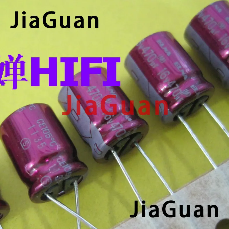 10PCS NEW ELNA RW2 16V470UF 10x12.5MM 470uf 16v Purple Red Robe audio electrolytic capacitor rw2 470uF/16V