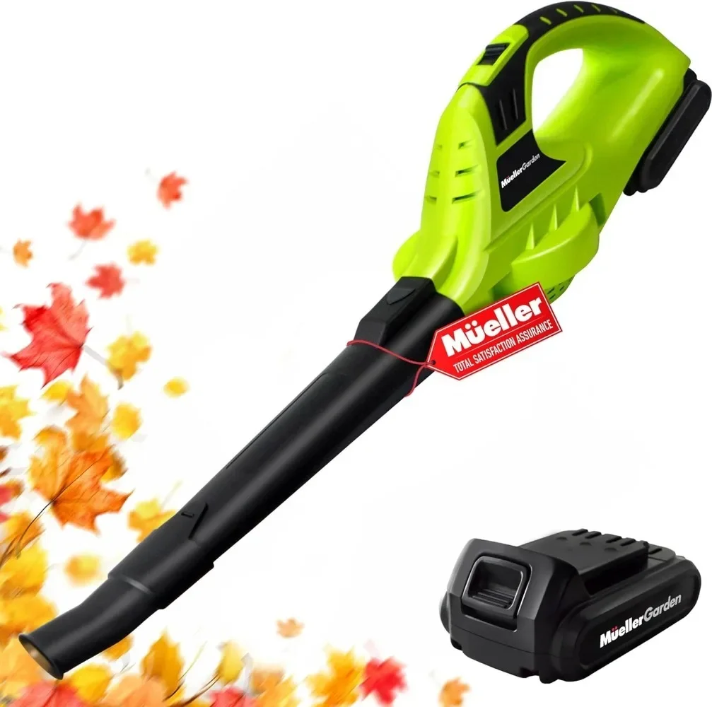 

Cordless Leaf Blower, 140 MPH 20 V Powerful Motor, for Lawn Care, Battery Powered High Capacity Battery & Charger Green