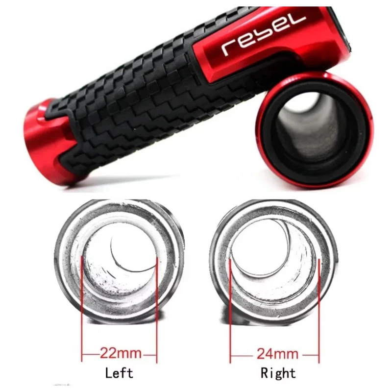 Motorcycle Accessories 7/8'' 22MM Anti-Skid Handle Grips Handlebar Cover For Honda REBEL 1100 DCT 500 300 CMX300 CMX500 CM1100