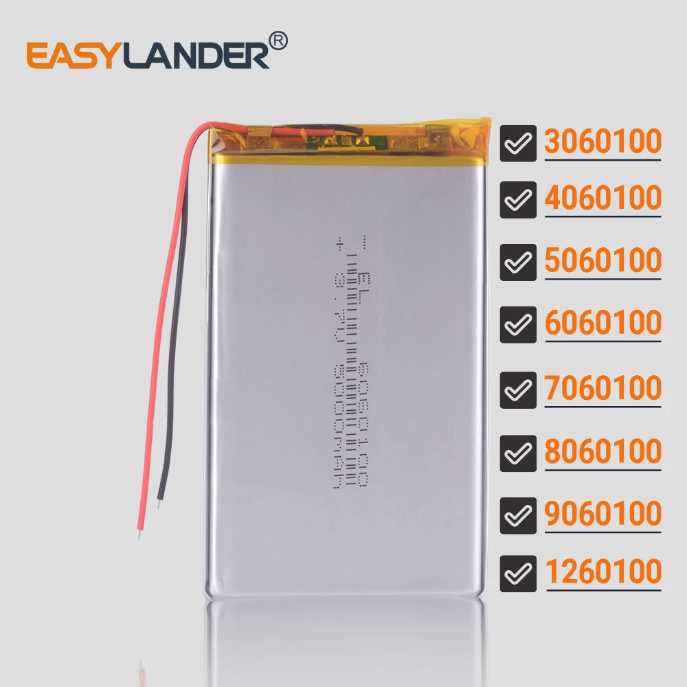 6060100 3.7V 5000mAh  Lithium Li-ion Polymer Battery 3060100 4060100 5060100 7060100 8060100 9060100 1260100