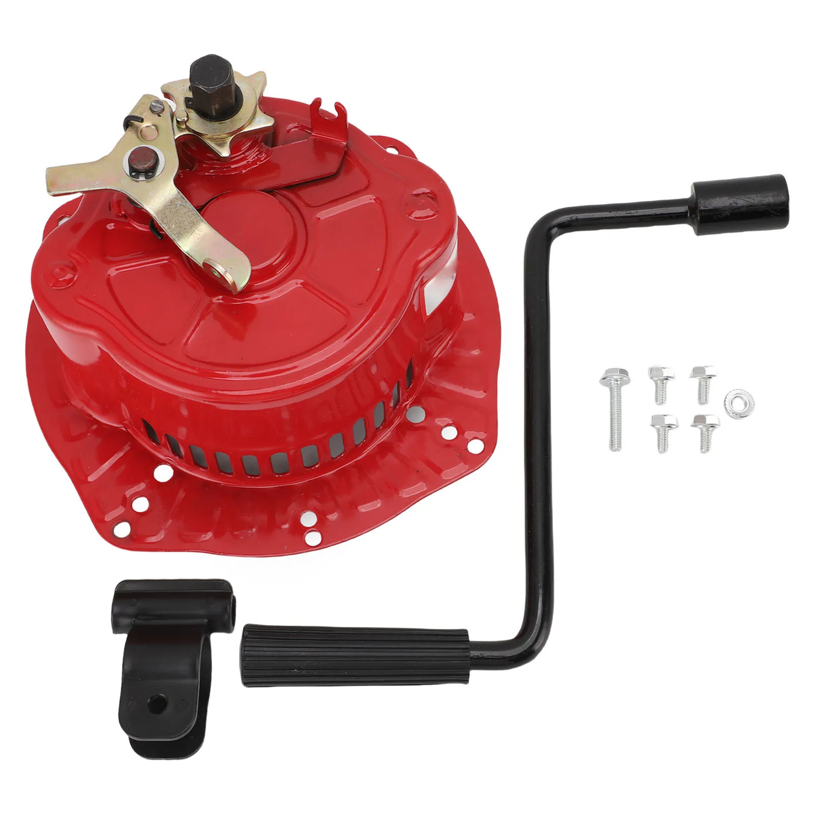 

Manual Crank Starter Mini Tiller Engine Starter High Strength Easy Installation Wear Resisting Safe and Stable for Snow Blower