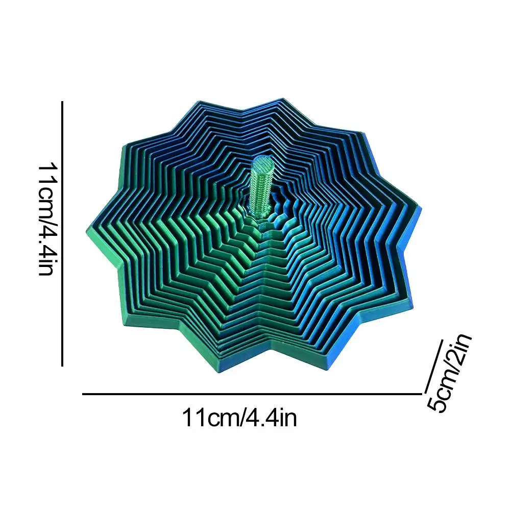 3Dプリント拡張折りたたみ多角形錯視六角形スパイラルおもちゃ、感覚ストレス解消集中力ボードゲーム