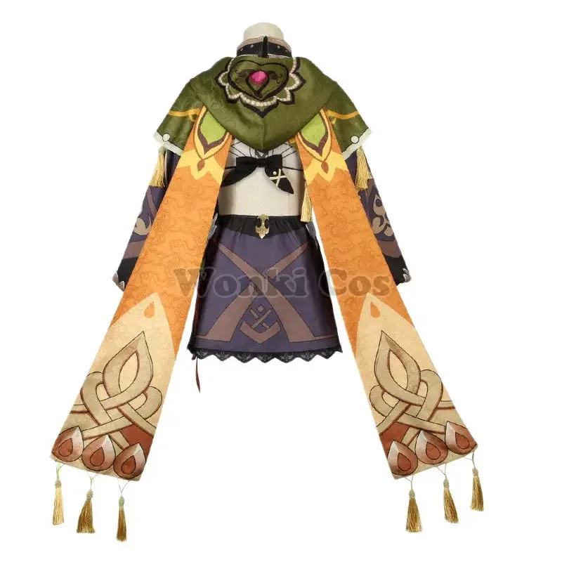 

qq34Game Impact Cosplay Costume Sumeru Collei Wig Hair Full Set Costumes Carnival Outfits for Party