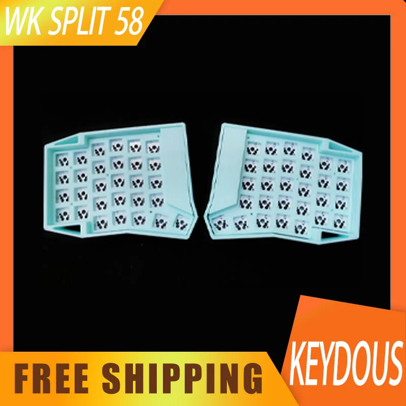 Wk Split 58 Wireless Keyboard Kit 2.4g Single Module Support Vial Keydous Custom Separation Form Keydous For Desktop Accessories