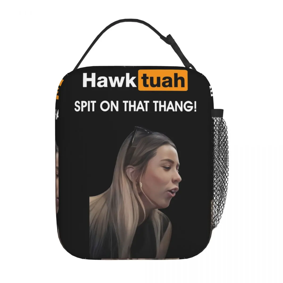 Hawk Tuah Girl Accessories Insulated Lunch Bag For Picnic Spit On That Thang Food Storage Bag Cooler Thermal Lunch Boxes