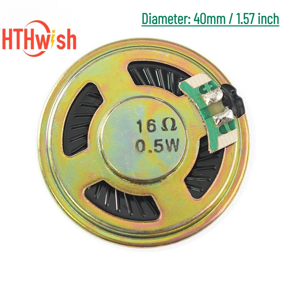 5/10pcs 0.5W 16R Horn Ultra-thin Mini Speaker 16 Ohms 0.5 Watt 16ohm Loudspeaker Diameter 40MM 4CM 1.57inch
