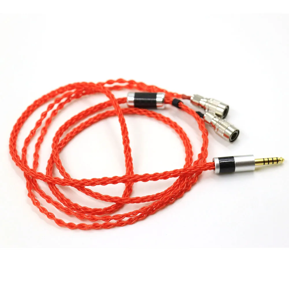 High Quality 2.5/3.5/4.4//4pin XLR Balanced Silver Plated Earphone Headphone Upgrade Cable For Mr Speakers Ether Alpha Dog Prime