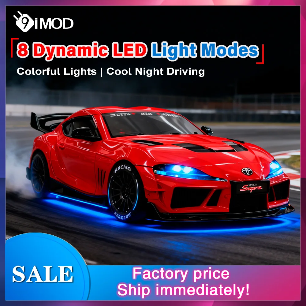 9IMOD 1/43 Mini RC Drift Car 2.4G 4WD Built In Gyro Adjustable Speed LED Light Hobby RC Racing Toy For RC Enthusiasts