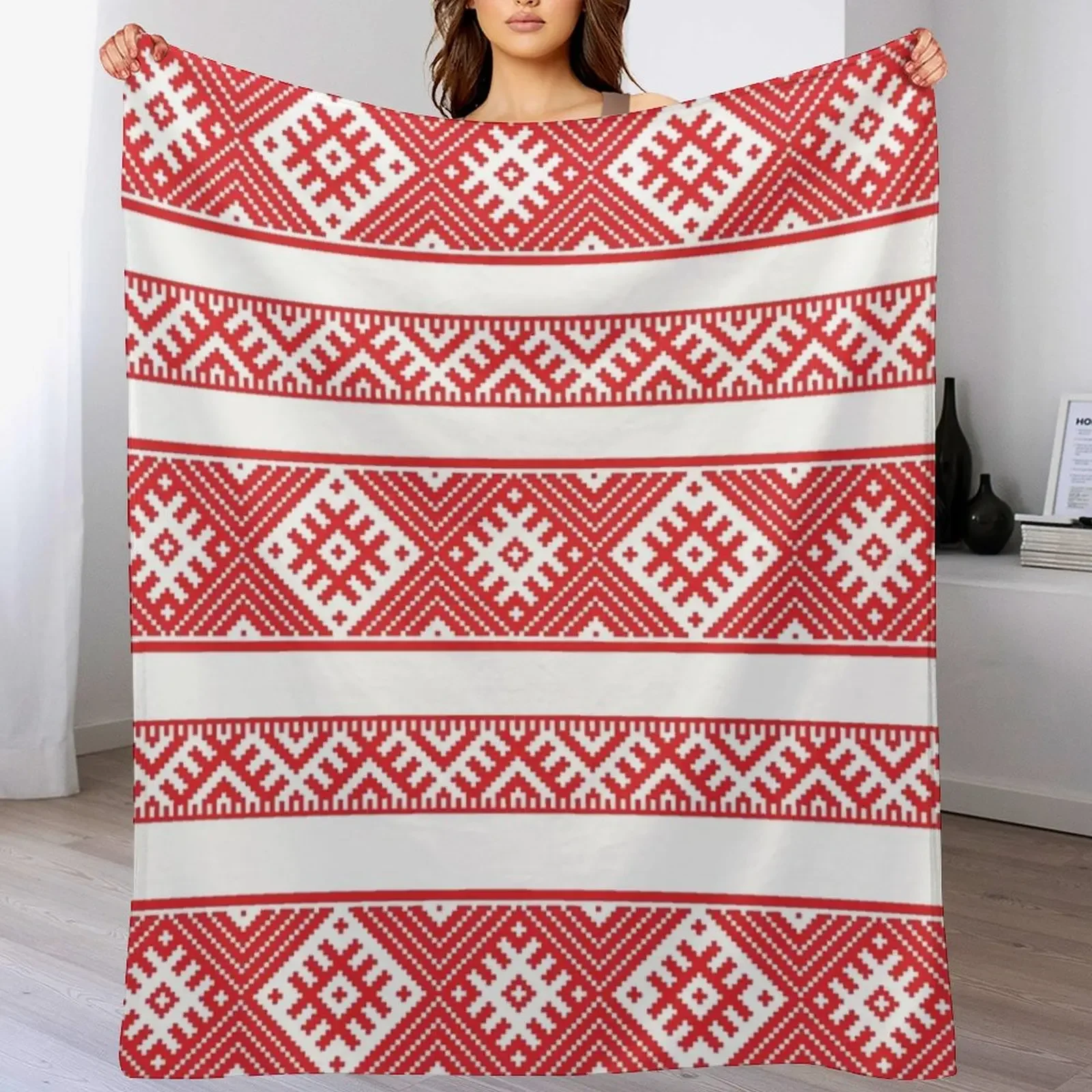 

Belarusian Ornament - Belarus Flag Throw Blanket Weighted Decorative Throw halloween Quilt Blankets