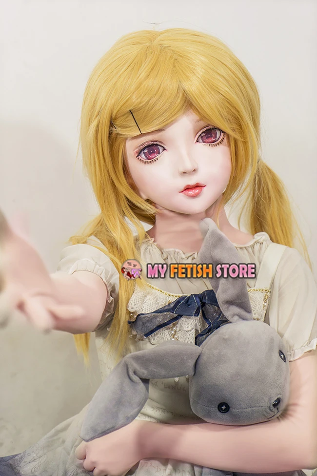 (KM104) Handmade Female Resin Crossdress Pretty Girl Full Head Lolita BJD Doll Mask Cosplay Kigurumi Mask Crossdresse